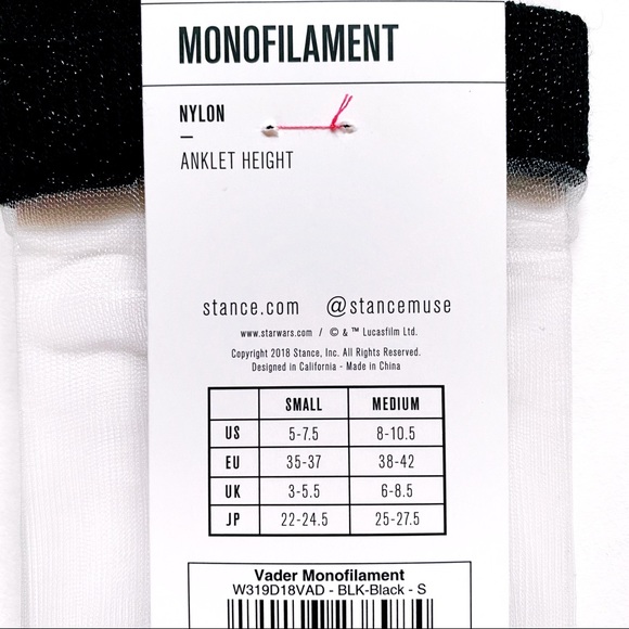 🆕 Stance Disney Star Wars Darth Vader Socks Womens - Picture 8 of 8